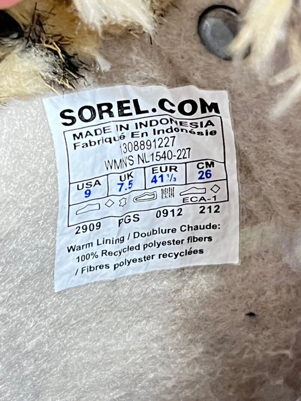 SOREL Joan‎ of Artic Tall Faux Fur Lined Waterproof Winter Boots Size 9